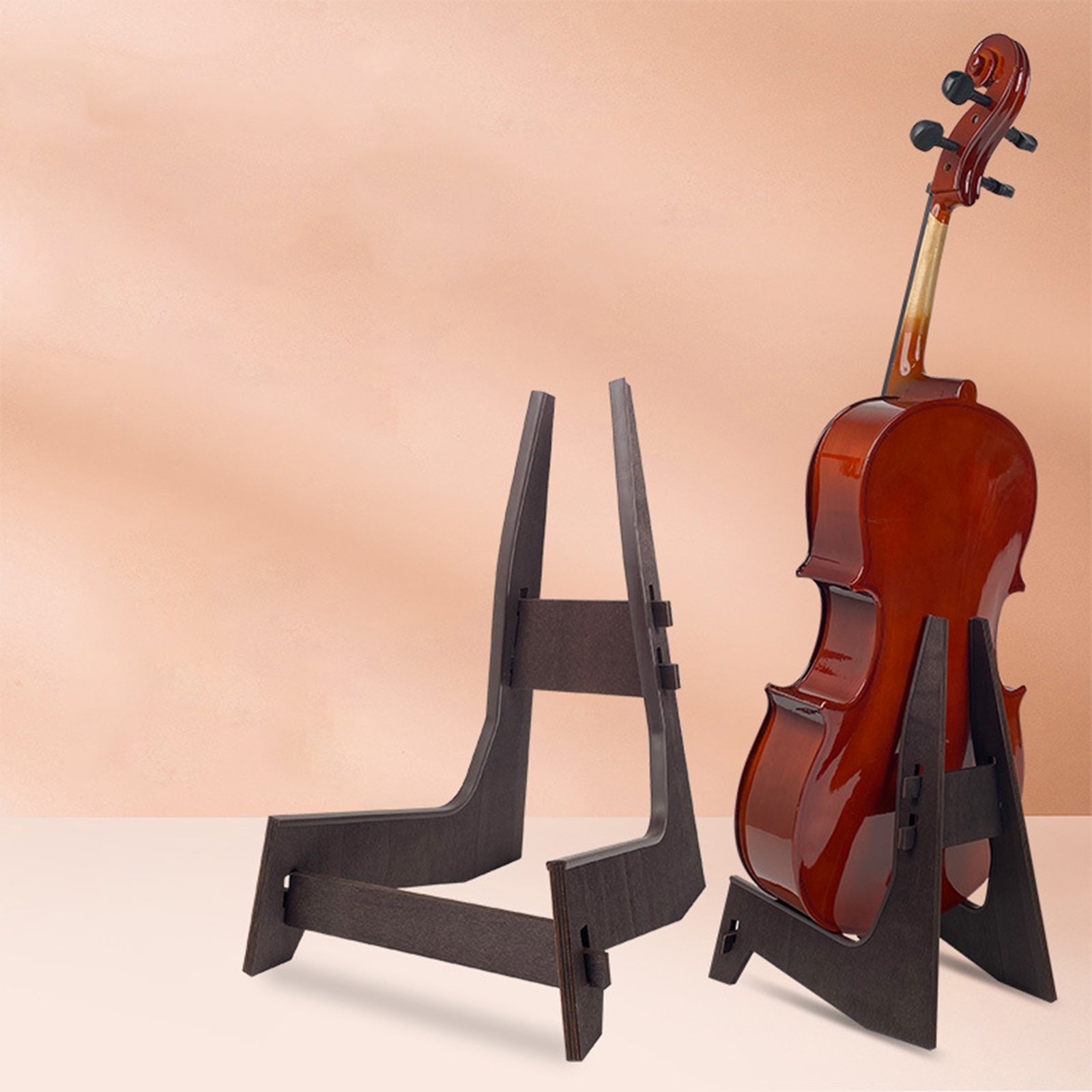 Musical Instrument Cello - Wooden Violin Wall Mount Hanger Cello
