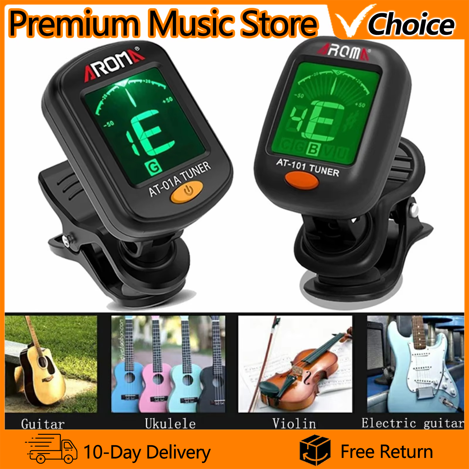 Musical Instrument Art - IRIN Guitar Tuner AT-01A/101 Foldable Rotatable
