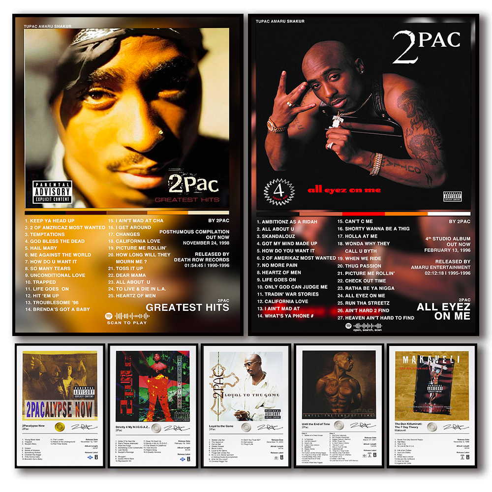 Musical Instrument Painting - 2Pac Music Album Cover Aesthetic Pictures