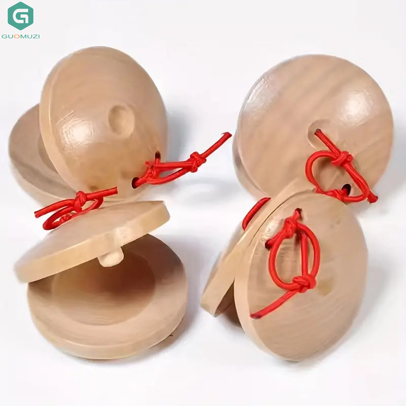 Musical Instrument For Toddlers - 1PCS Castanets Wooden Castanets Wood Percussion