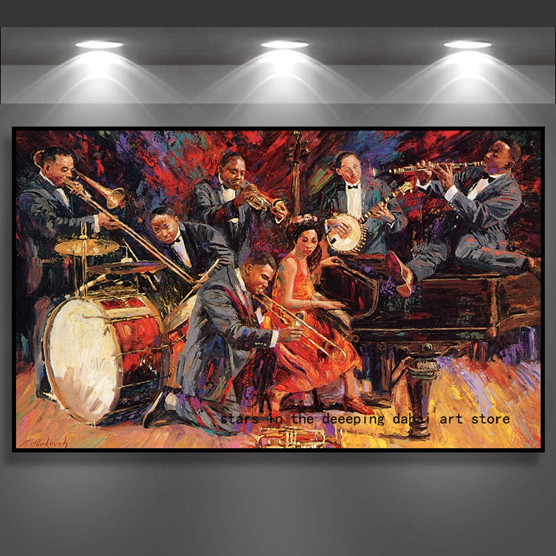 Picture Of Musical Instrument - Abstract Music Jazz Band Female Singer