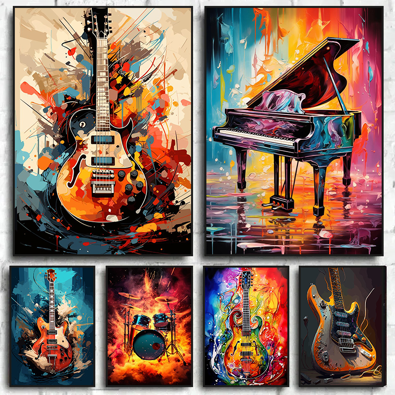 Abstract Colorful Art Musical  – Picture Of Musical Instrument Bewertung und Preis
