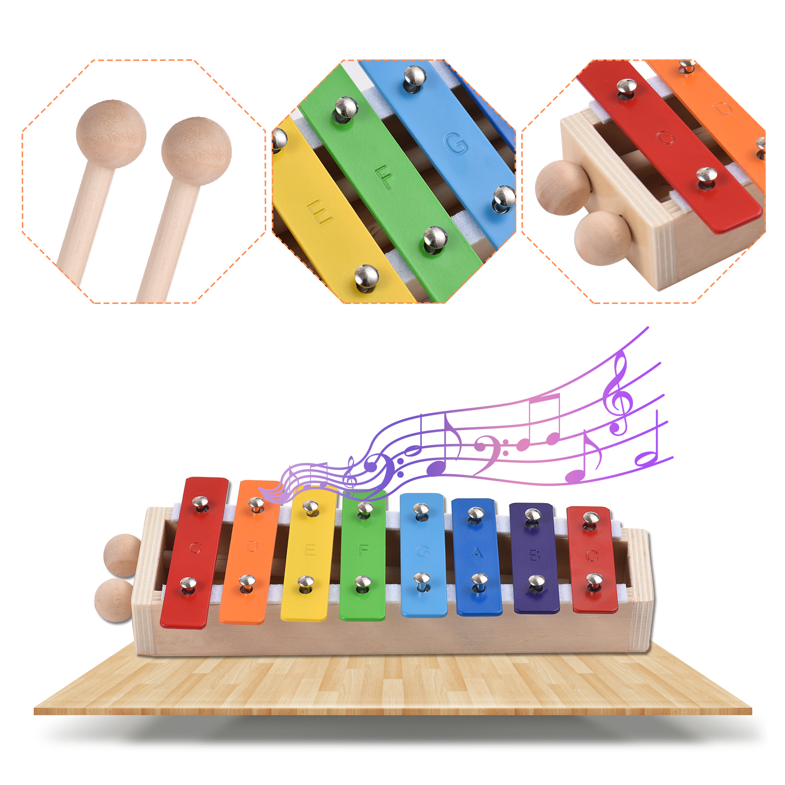 8 Keys Compact Size Xylophone  – Musical Instrument Maraca Bewertung und Preis
