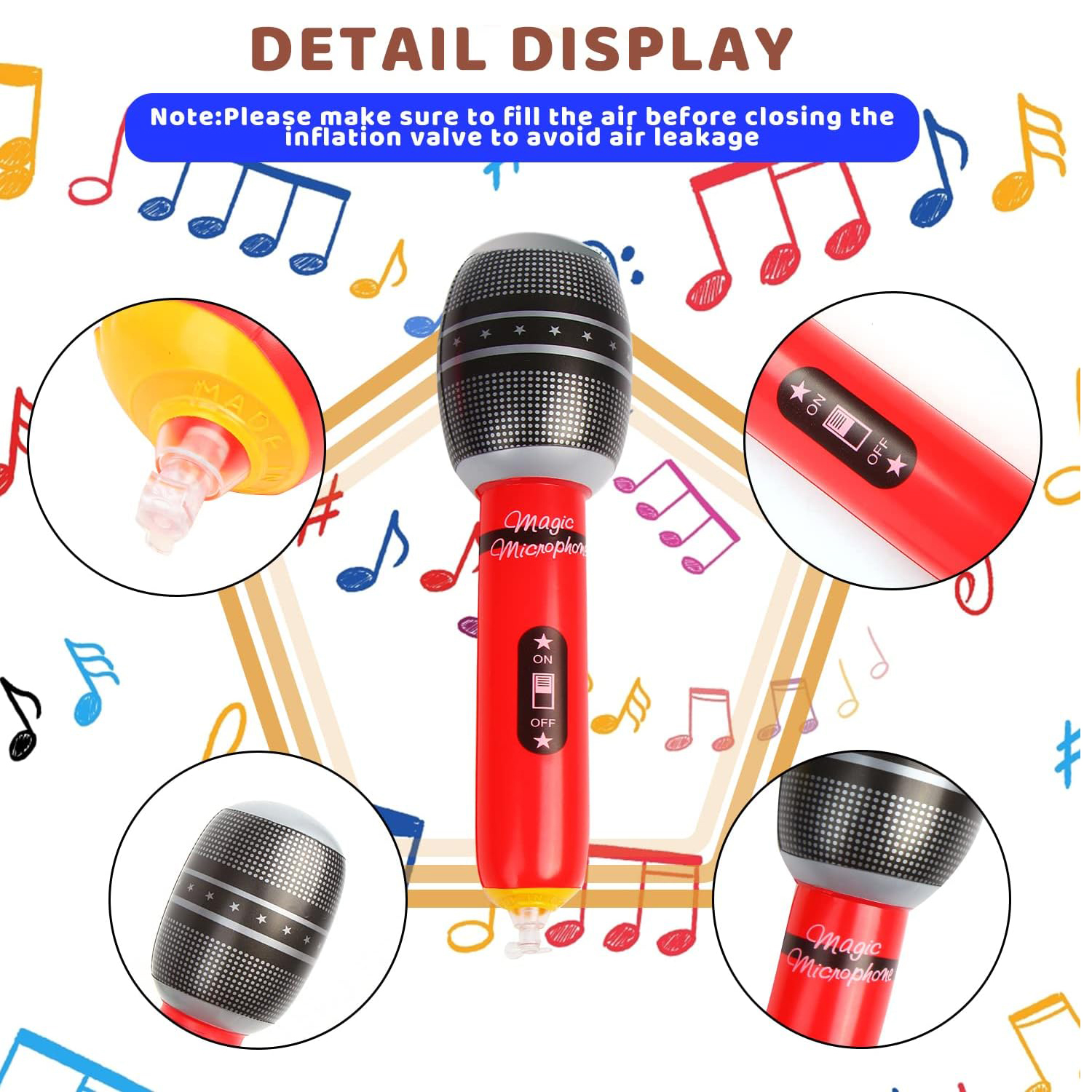 4pcs Inflatable Microphones Ra – Musical Instrument You Blow Bewertung und Preis
