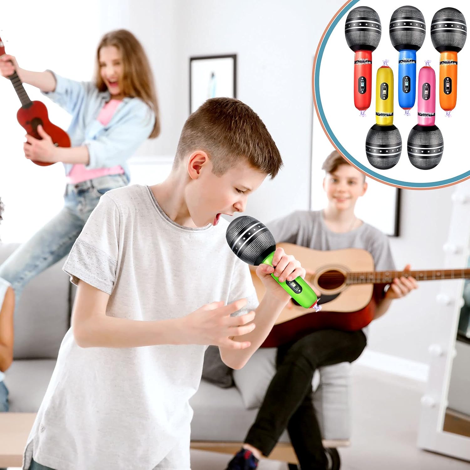 4pcs Inflatable Microphones Ra – Musical Instrument You Blow Bewertung und Preis