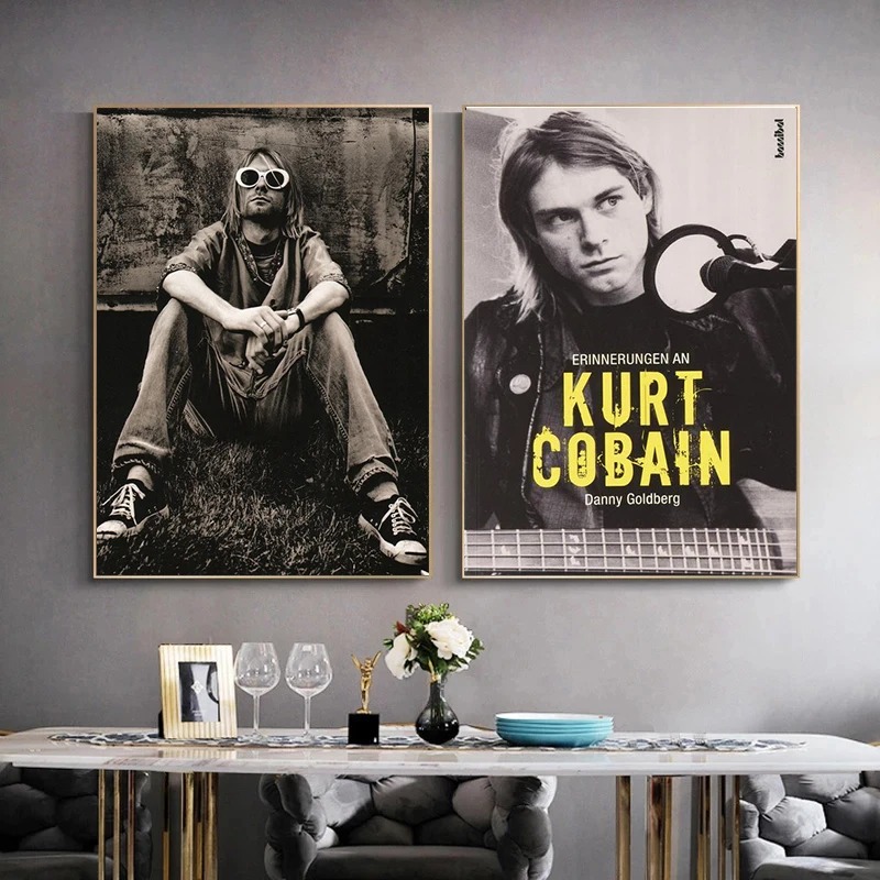 Black White Retro Singer Kurt  – Musical Instrument Painting Bewertung und Preis