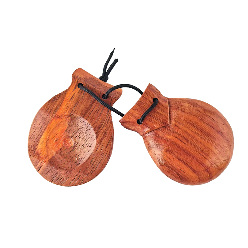 2Pcs Wooden Spanish Castanets  – Musical Instrument For Toddlers Bewertung und Preis