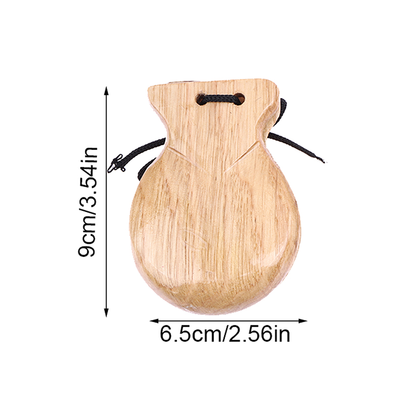 2Pcs Wooden Spanish Castanets  – Musical Instrument For Toddlers Bewertung und Preis