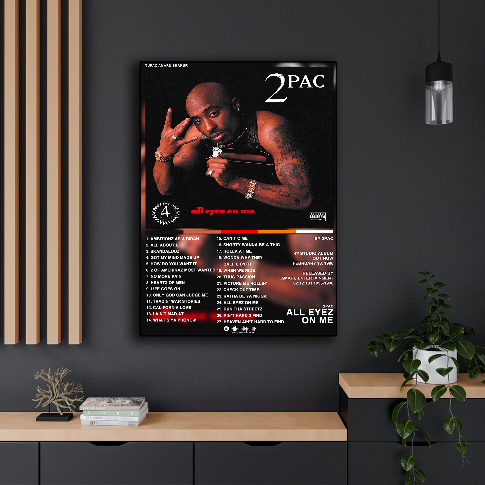 2Pac Music Album Cover Aesthet – Musical Instrument Painting Bewertung und Preis