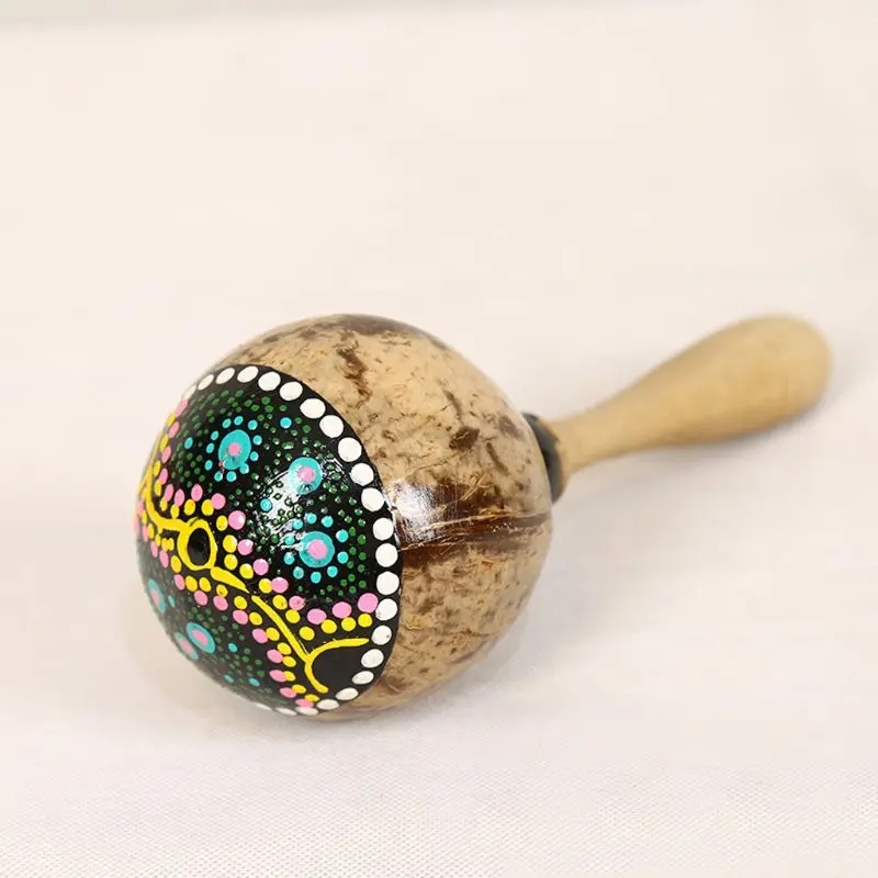 Painted Coconut Shell Maracas  – Musical Instrument Maraca Bewertung und Preis