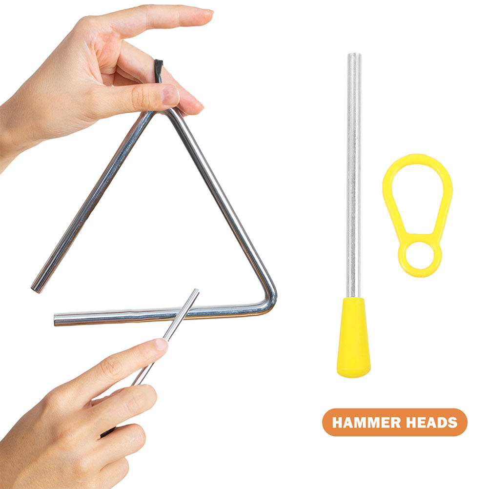 2Pcs Triangle Iron Percussion  – Musical Instrument Mallet Bewertung und Preis