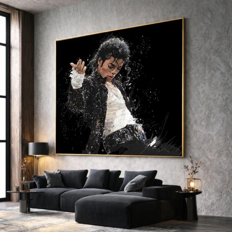 Abstract Classic Michael Jacks – Musical Instrument Painting Bewertung und Preis