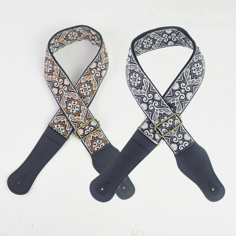 Guitar Strap Embroidered Print – Musical Instrument Art Bewertung und Preis