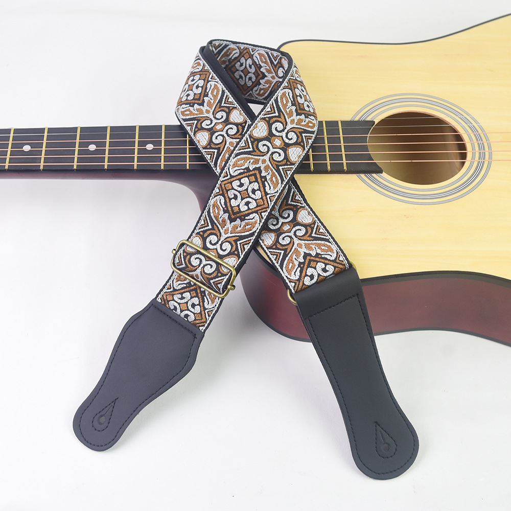 Guitar Strap Embroidered Print – Musical Instrument Art Bewertung und Preis