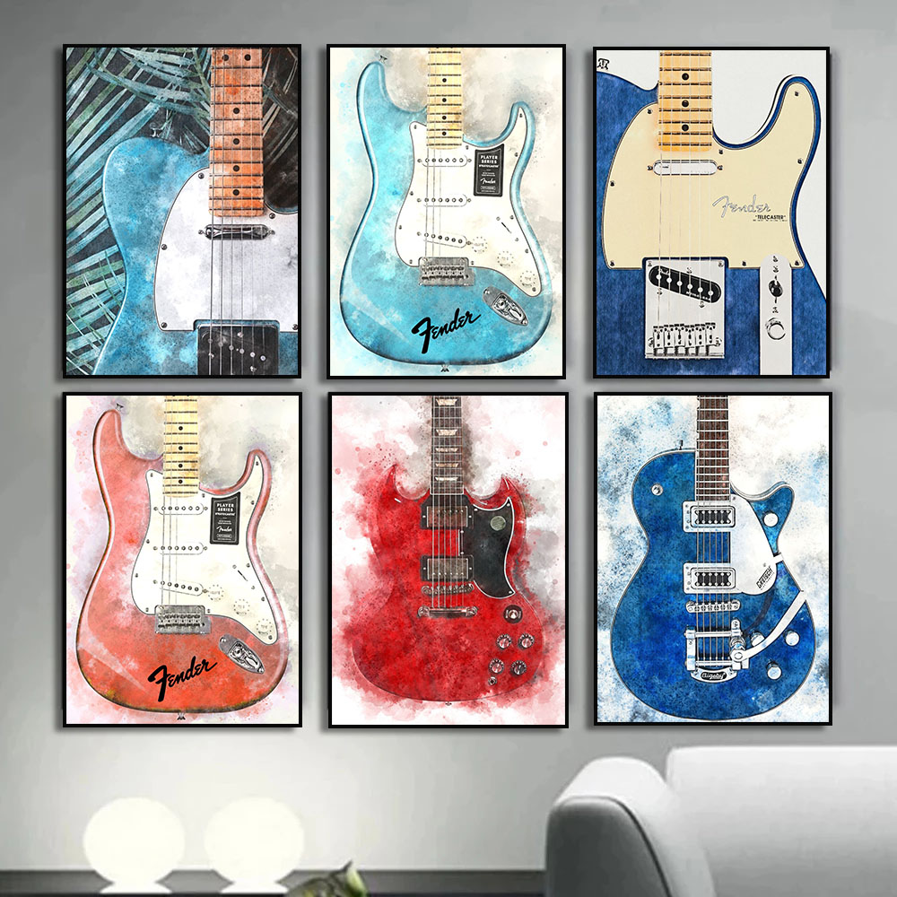 Vintage Rock Music Guitar Canv – Picture Of Musical Instrument Bewertung und Preis