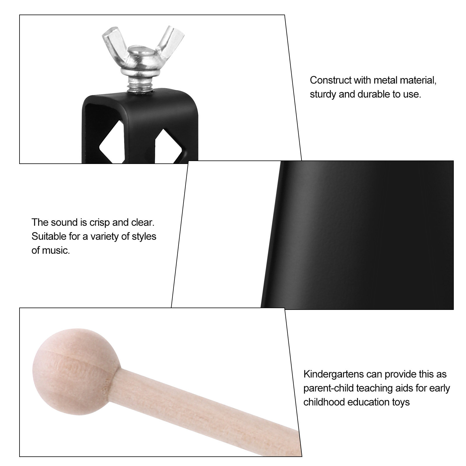 Metal Cow Bell Percussion Inst – Musical Instrument For Toddlers Bewertung und Preis