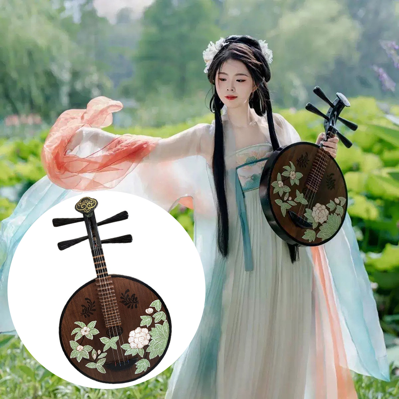 Solid Wood Pipa Chinese Tradit – Musical Instrument Painting Bewertung und Preis