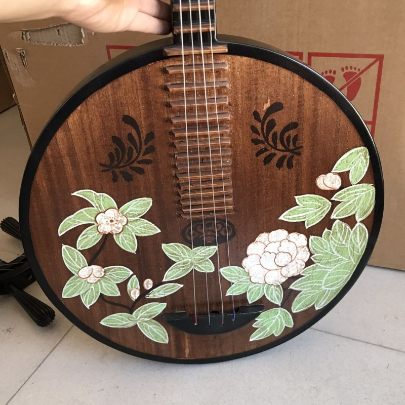 Solid Wood Pipa Chinese Tradit – Musical Instrument Painting Bewertung und Preis