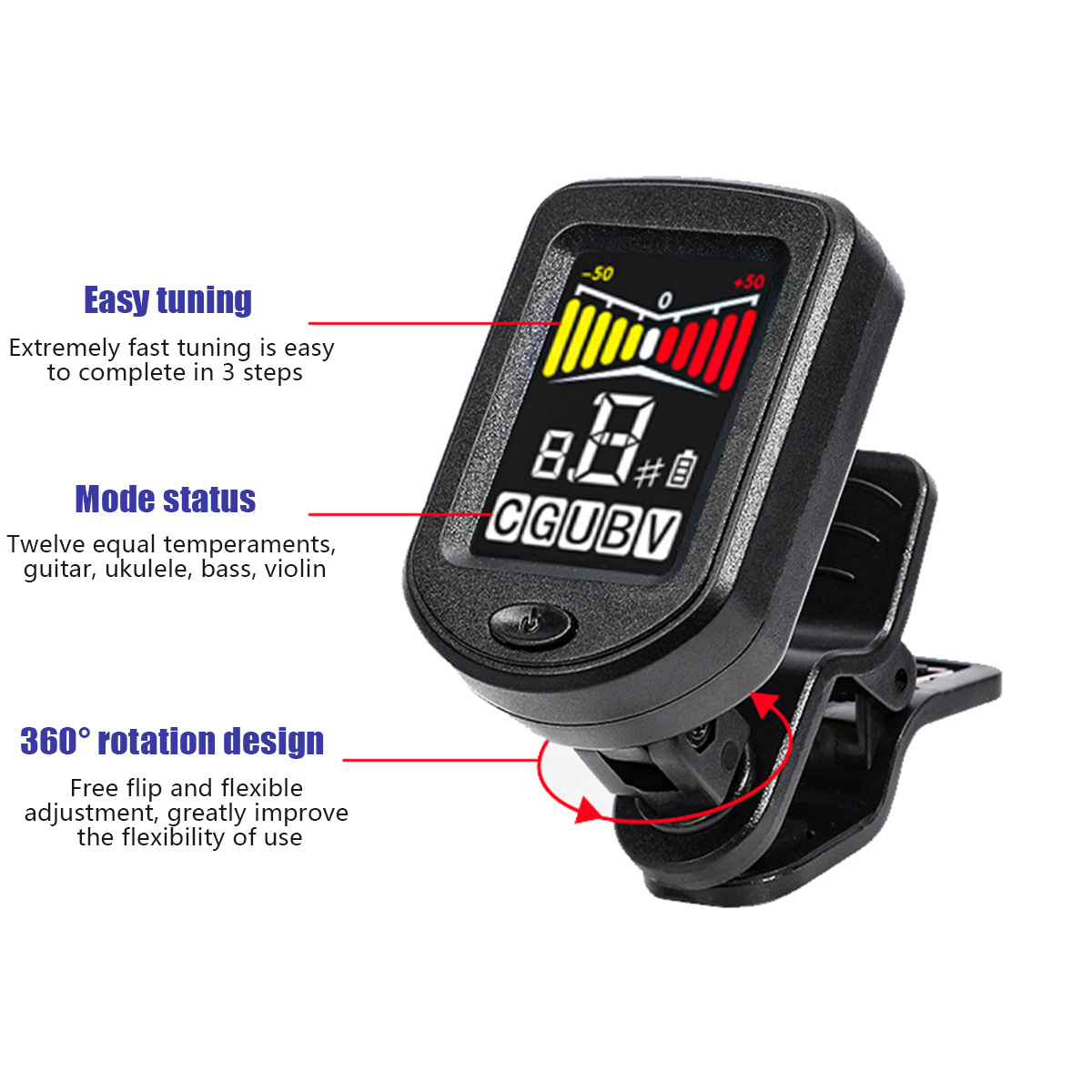 Clip-On Guitar Tuner with Regu – Musical Instrument Art Bewertung und Preis